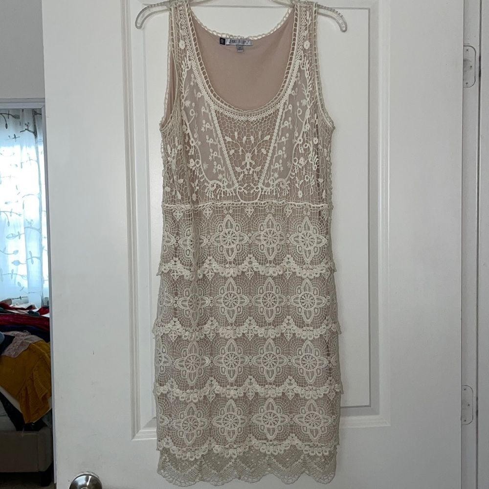 Jennifer Lopez Nude Lace Dress